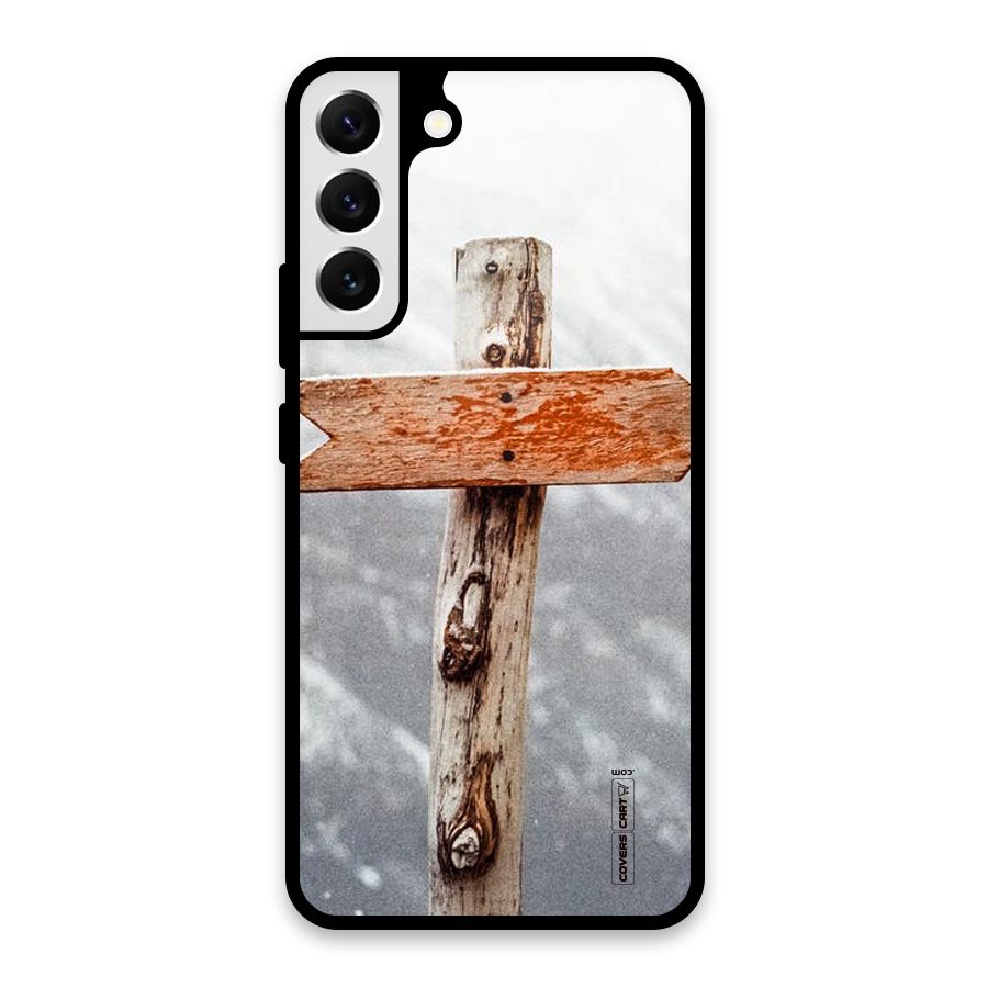 Wood And Snow Glass Back Case for Galaxy S22 Plus 5G