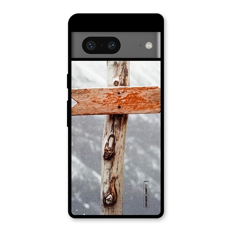 Wood And Snow Glass Back Case for Google Pixel 7