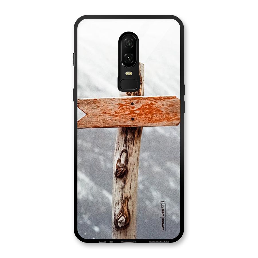 Wood And Snow Glass Back Case for OnePlus 6
