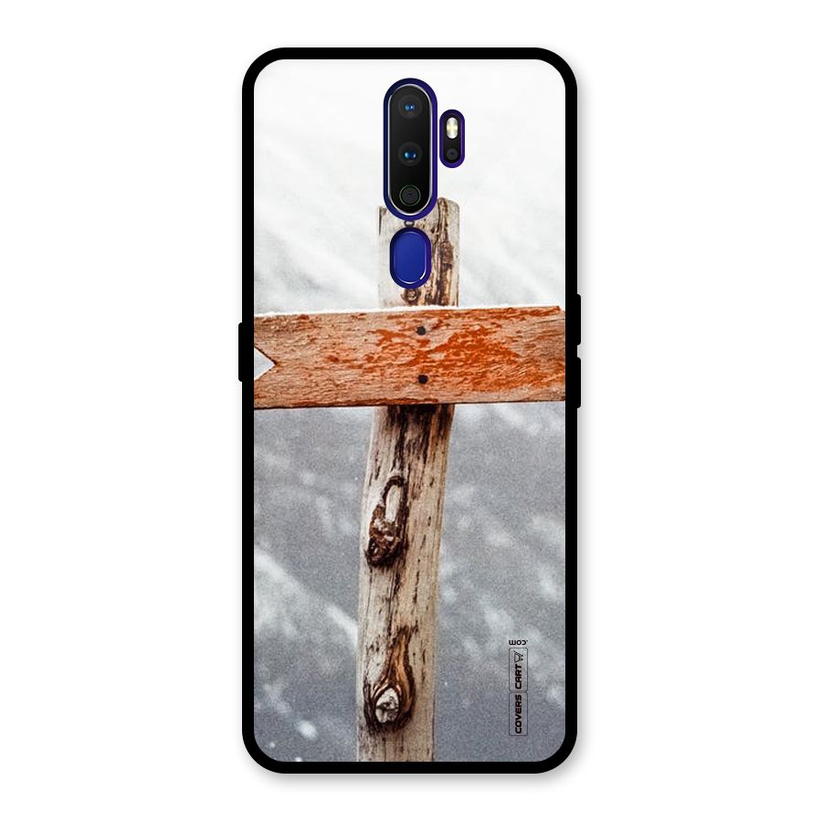 Wood And Snow Glass Back Case for Oppo A9 (2020)