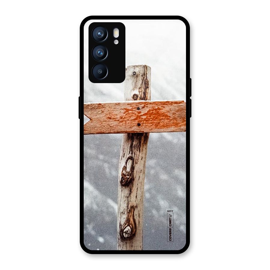 Wood And Snow Glass Back Case for Oppo Reno6 5G