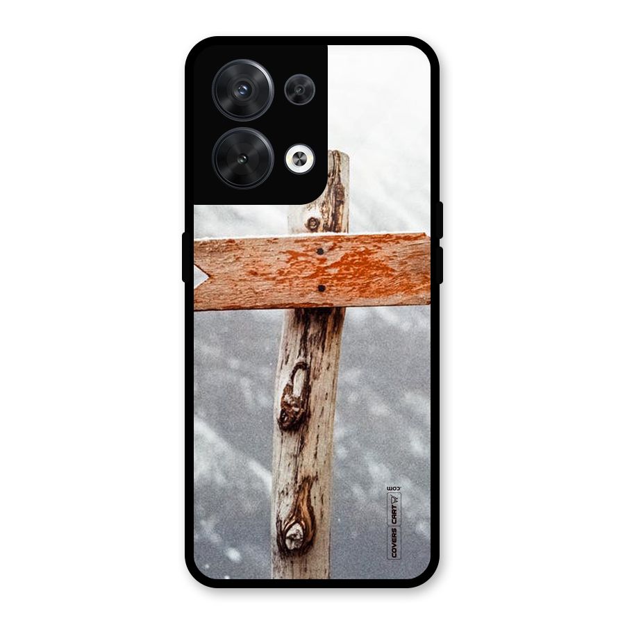 Wood And Snow Glass Back Case for Oppo Reno8 5G