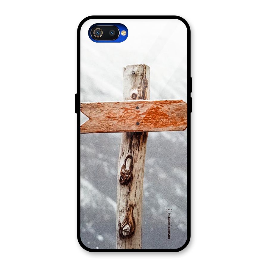 Wood And Snow Glass Back Case for Realme C2