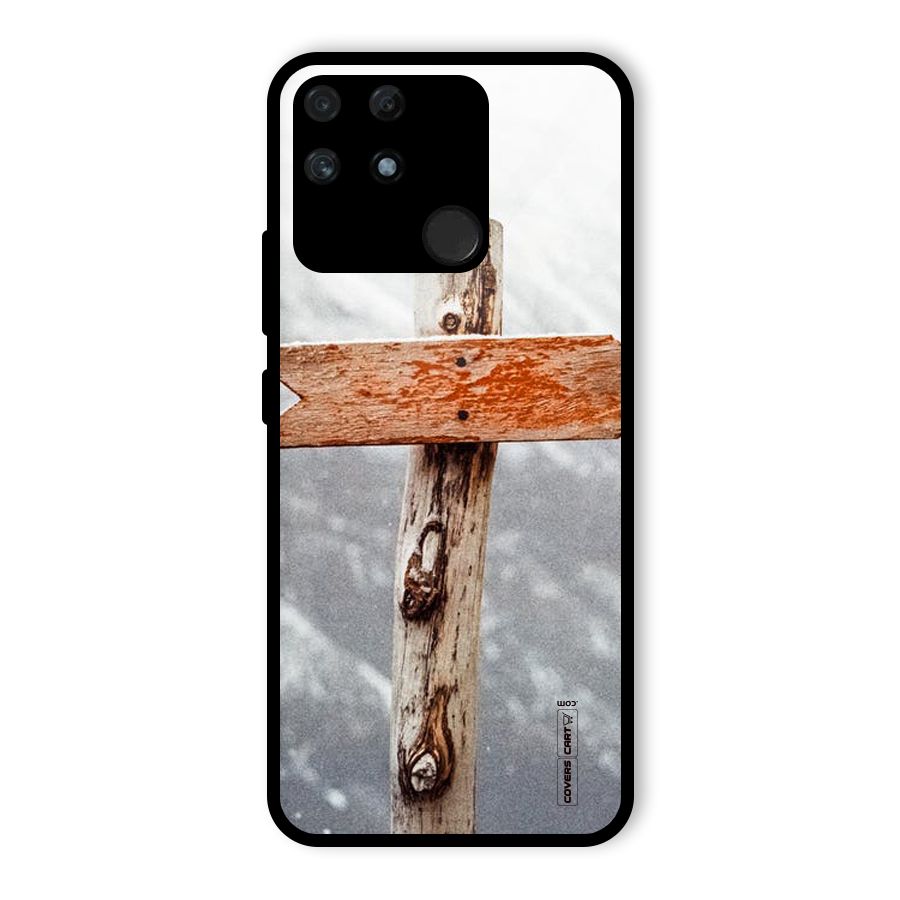 Wood And Snow Glass Back Case for Realme Narzo 50A