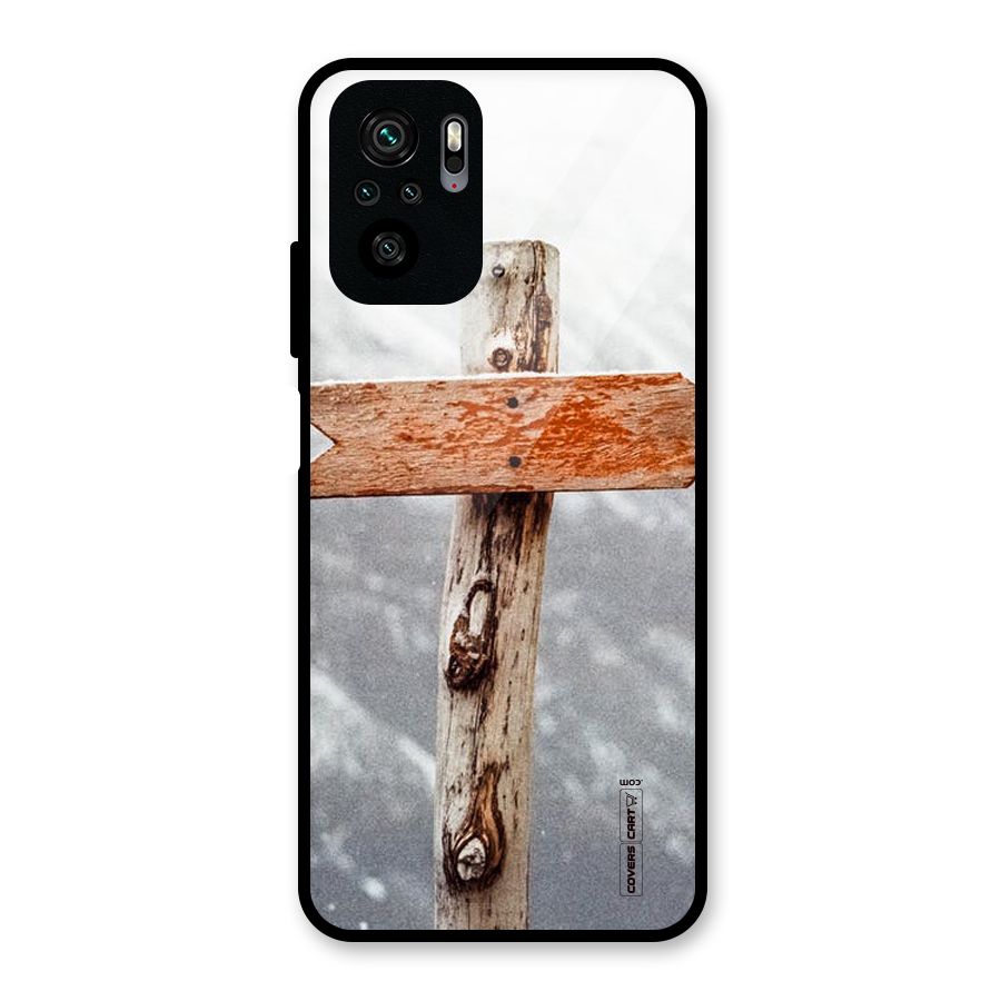 Wood And Snow Glass Back Case for Redmi Note 10S