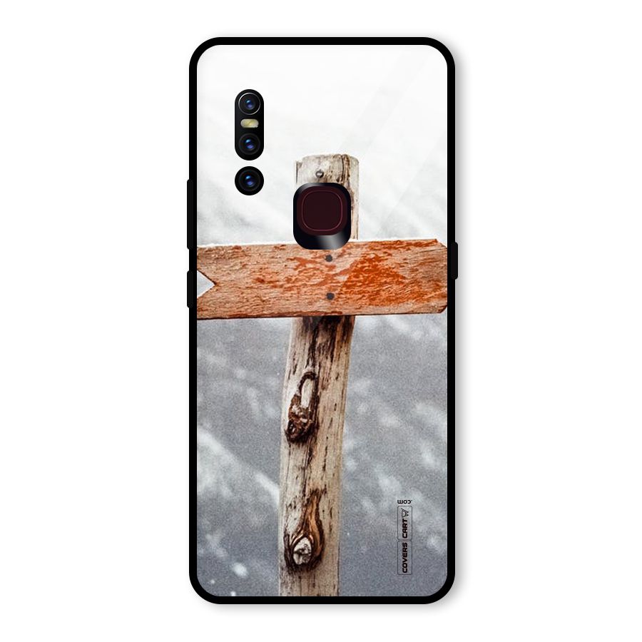 Wood And Snow Glass Back Case for Vivo V15