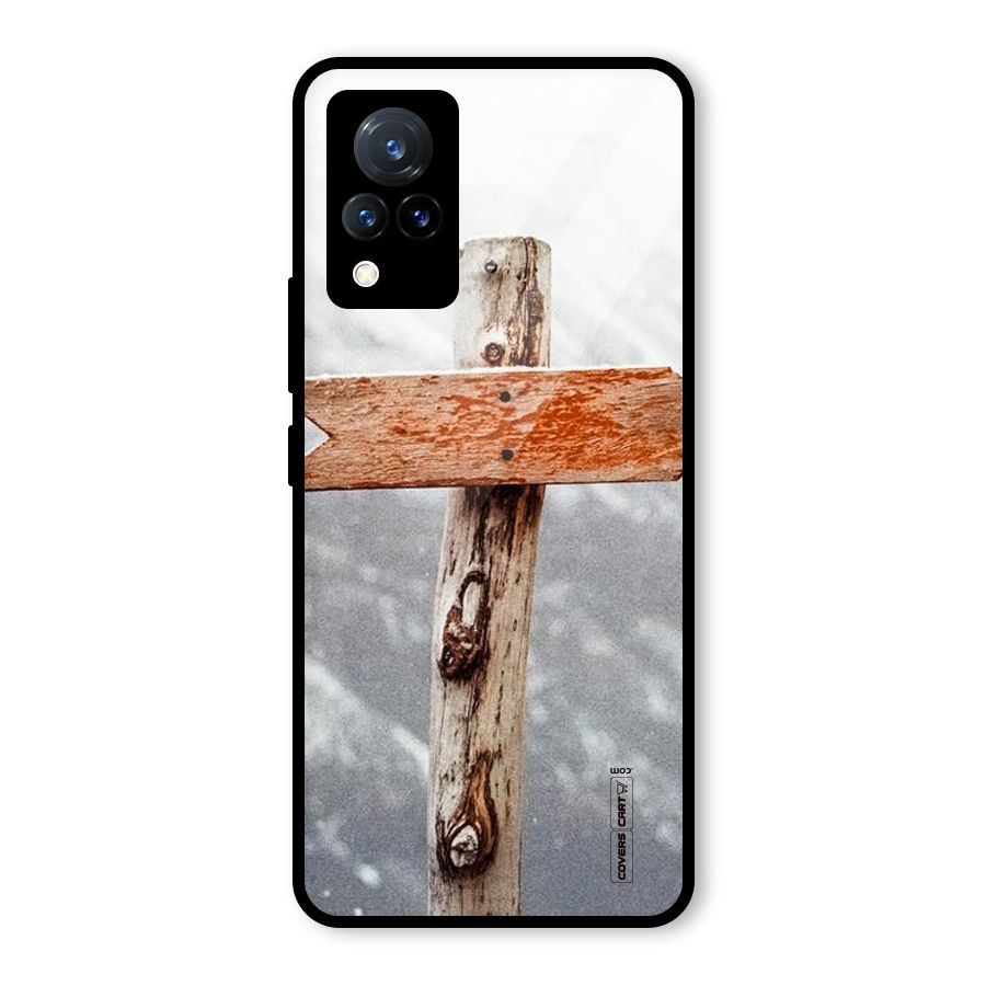 Wood And Snow Glass Back Case for Vivo V21 5G