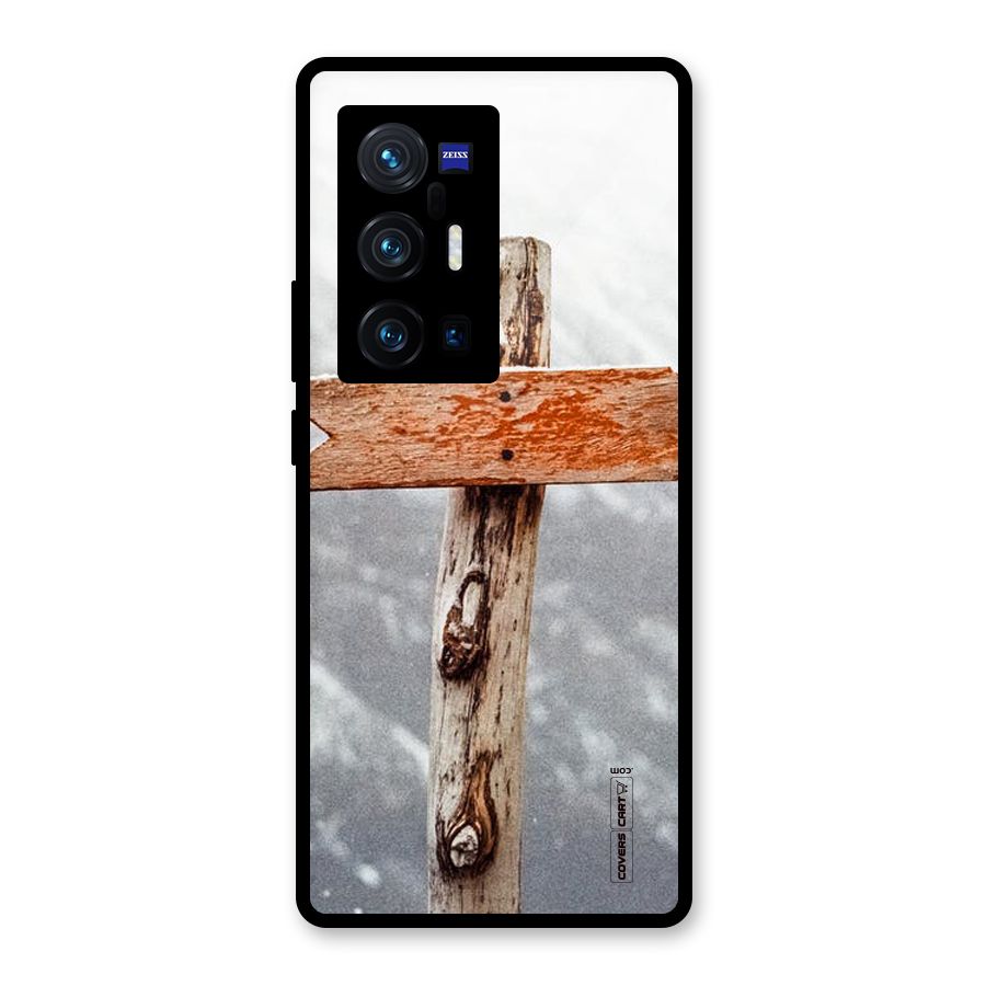 Wood And Snow Glass Back Case for Vivo X70 Pro Plus