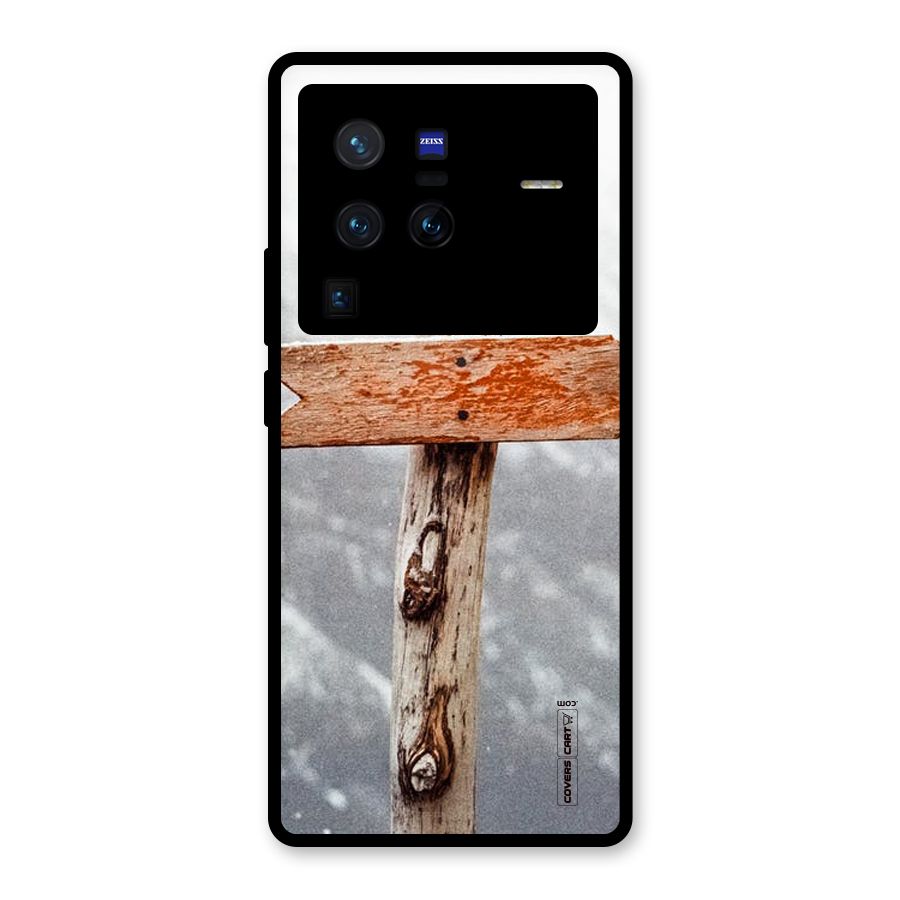 Wood And Snow Glass Back Case for Vivo X80 Pro