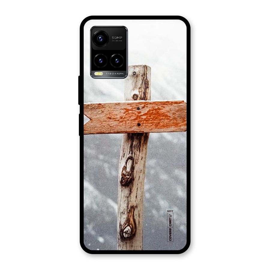 Wood And Snow Glass Back Case for Vivo Y21A
