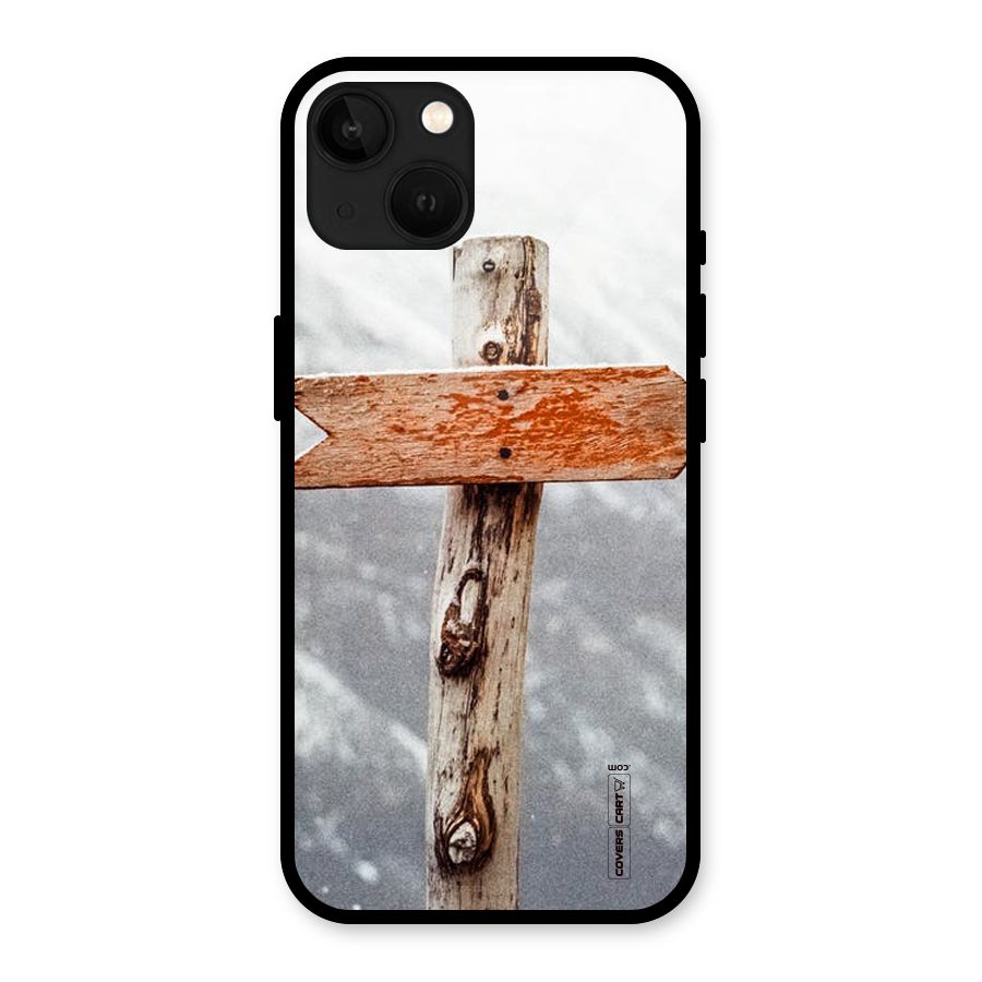 Wood And Snow Glass Back Case for iPhone 13