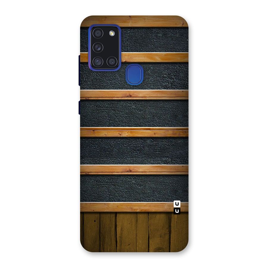 Wood Design Back Case for Galaxy A21s