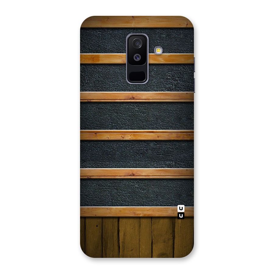 Wood Design Back Case for Galaxy A6 Plus