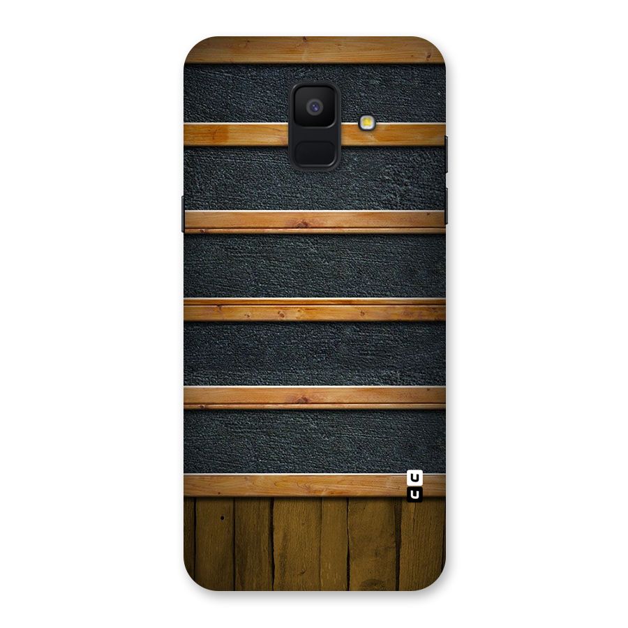 Wood Design Back Case for Galaxy A6 (2018)