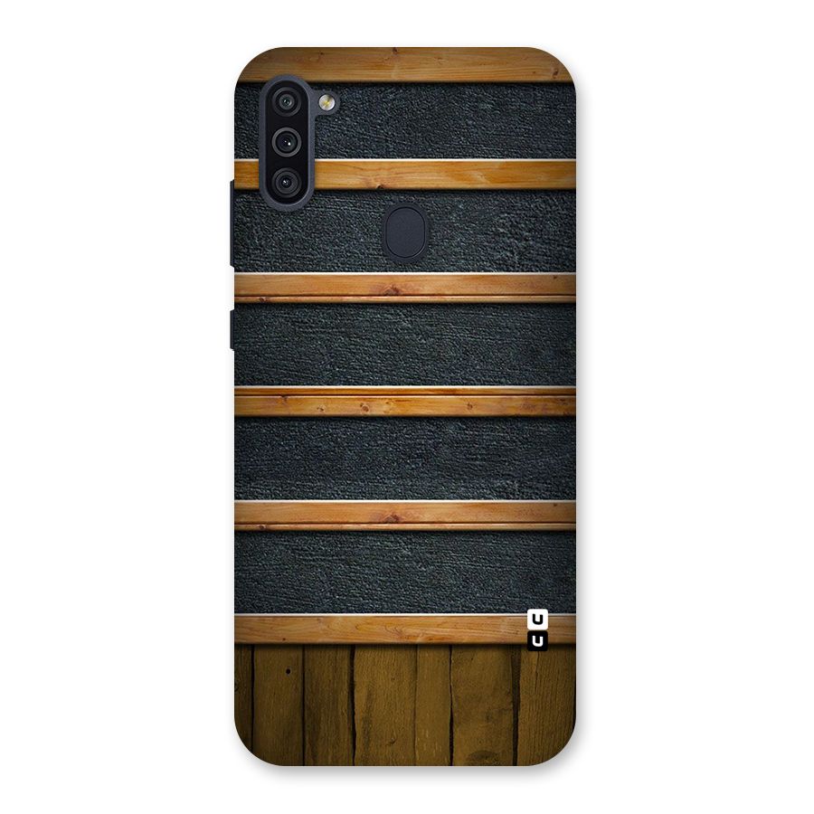 Wood Design Back Case for Galaxy M11