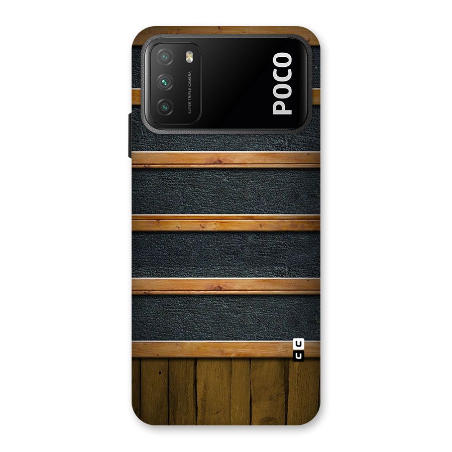 Wood Design Back Case for Poco M3