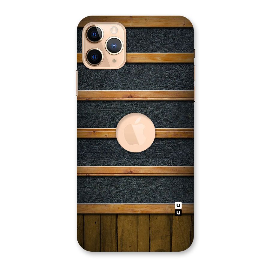 Wood Design Back Case for iPhone 11 Pro Max Logo Cut