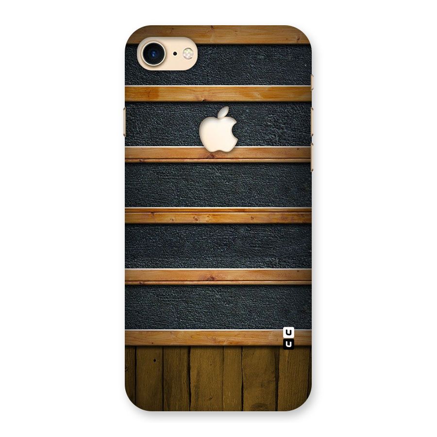 Wood Design Back Case for iPhone 7 Apple Cut
