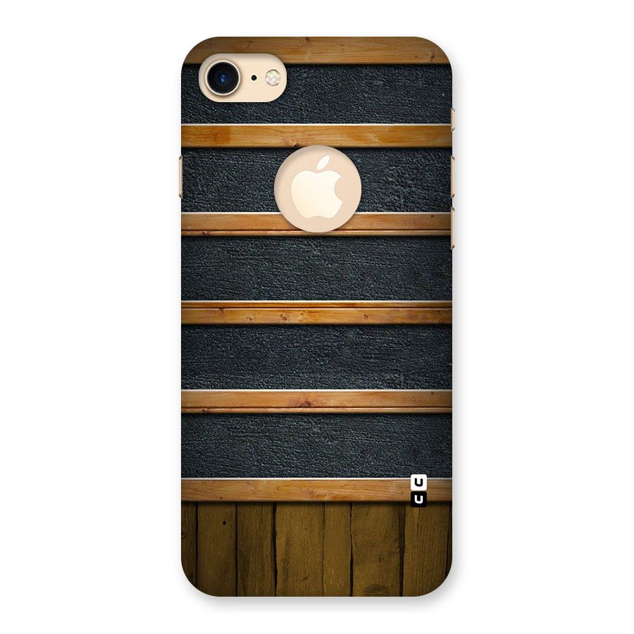 Wood Design Back Case for iPhone 7 Logo Cut