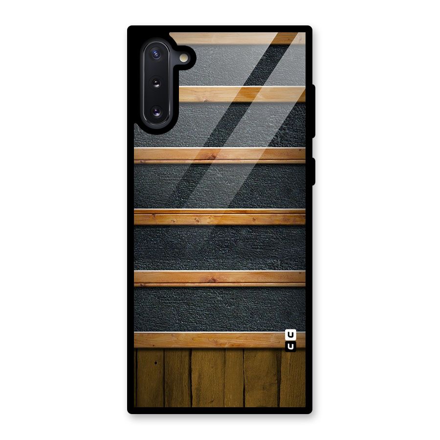 Wood Design Glass Back Case for Galaxy Note 10