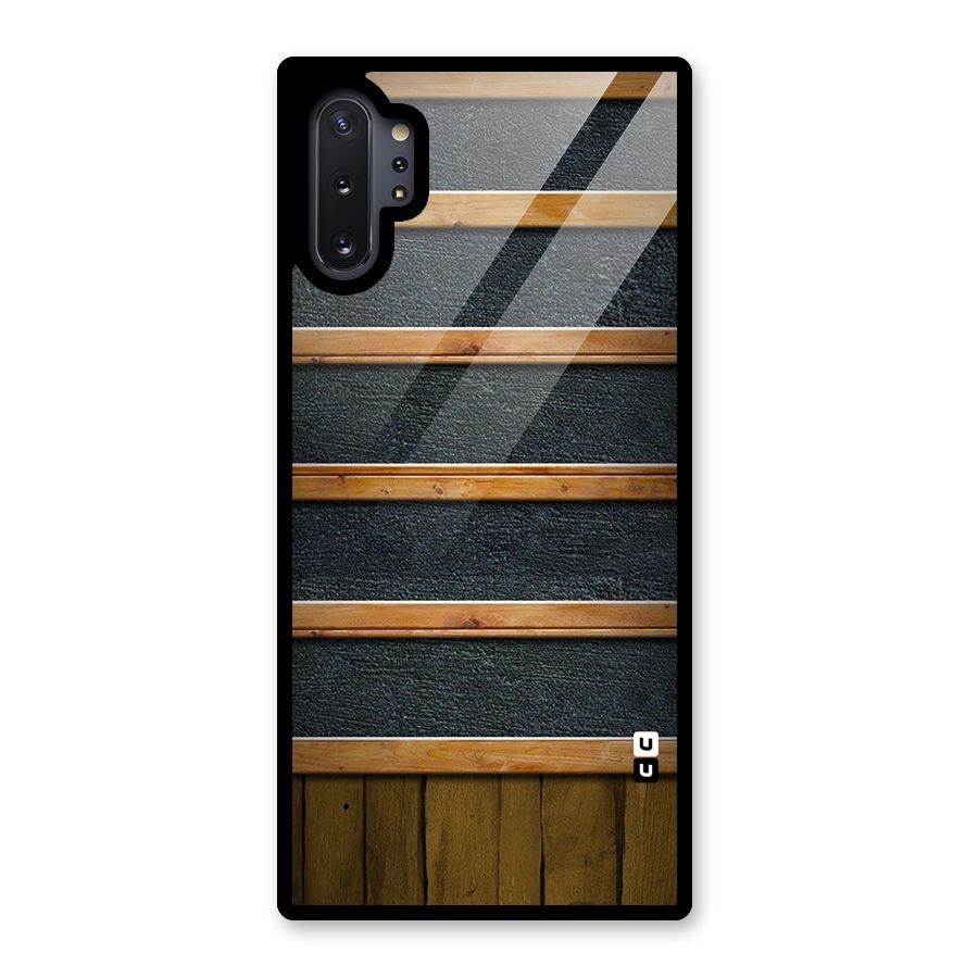 Wood Design Glass Back Case for Galaxy Note 10 Plus