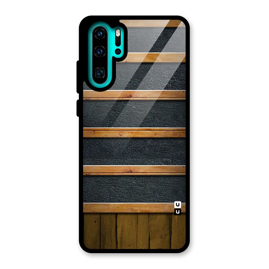 Wood Design Glass Back Case for Huawei P30 Pro