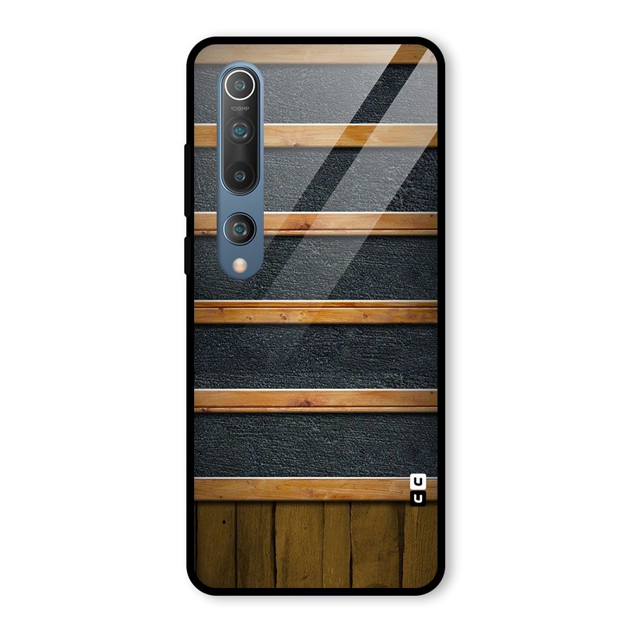 Wood Design Glass Back Case for Mi 10