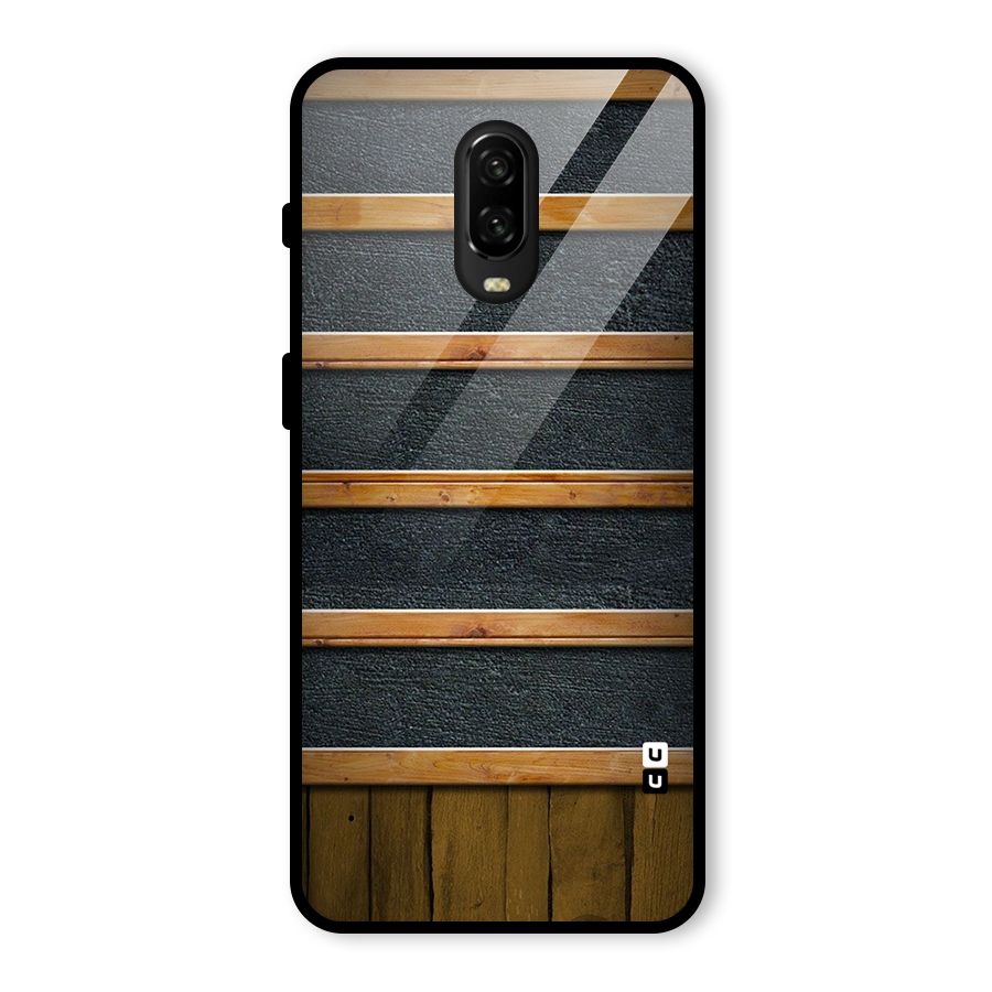 Wood Design Glass Back Case for OnePlus 6T