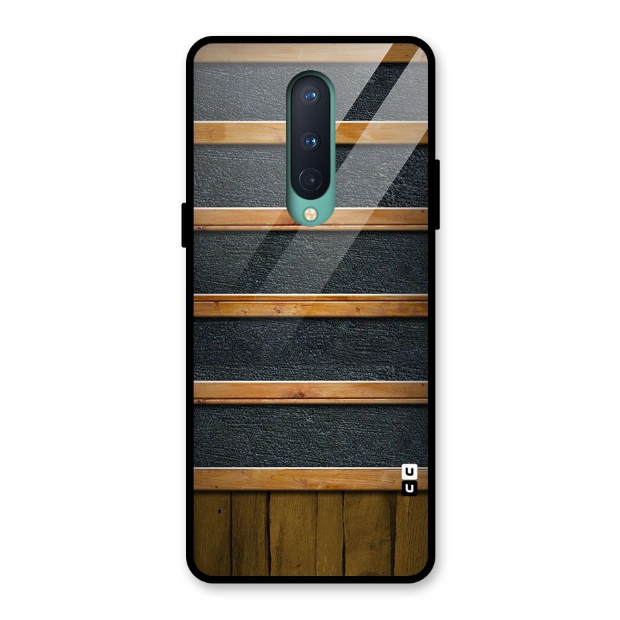 Wood Design Glass Back Case for OnePlus 8