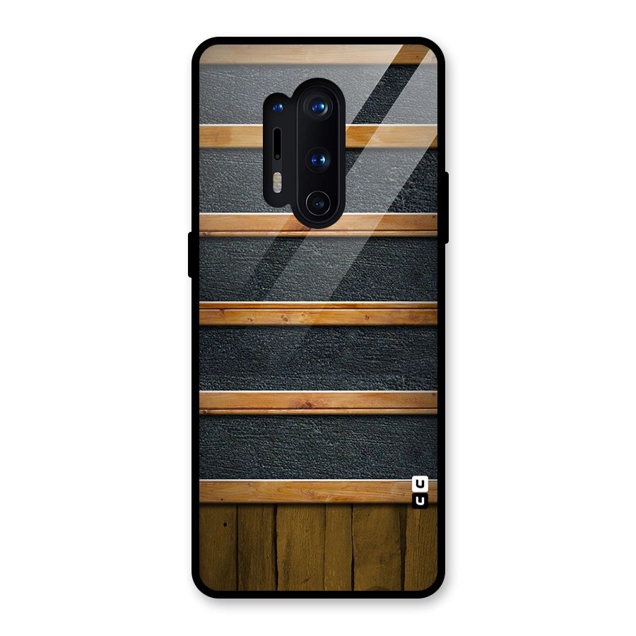 Wood Design Glass Back Case for OnePlus 8 Pro