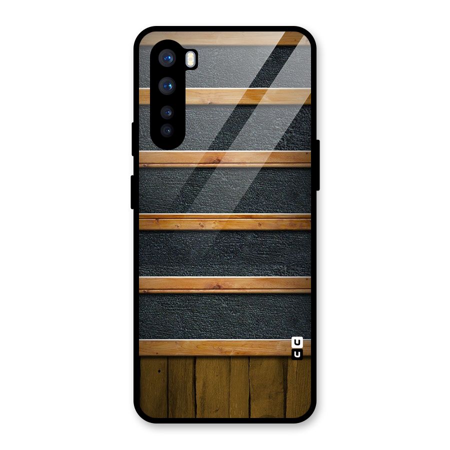 Wood Design Glass Back Case for OnePlus Nord