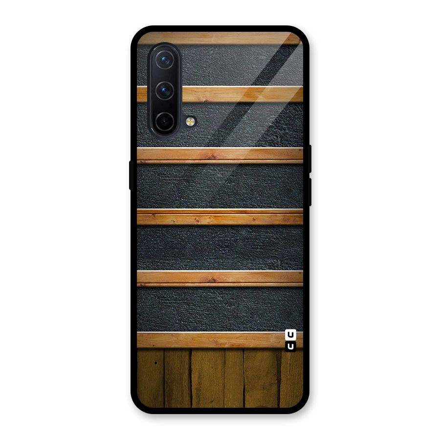Wood Design Glass Back Case for OnePlus Nord CE 5G
