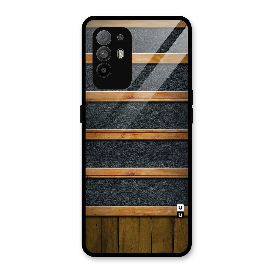 Wood Design Glass Back Case for Oppo F19 Pro Plus 5G