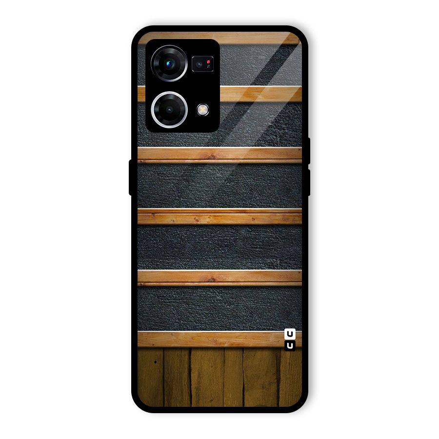 Wood Design Glass Back Case for Oppo F21s Pro 4G