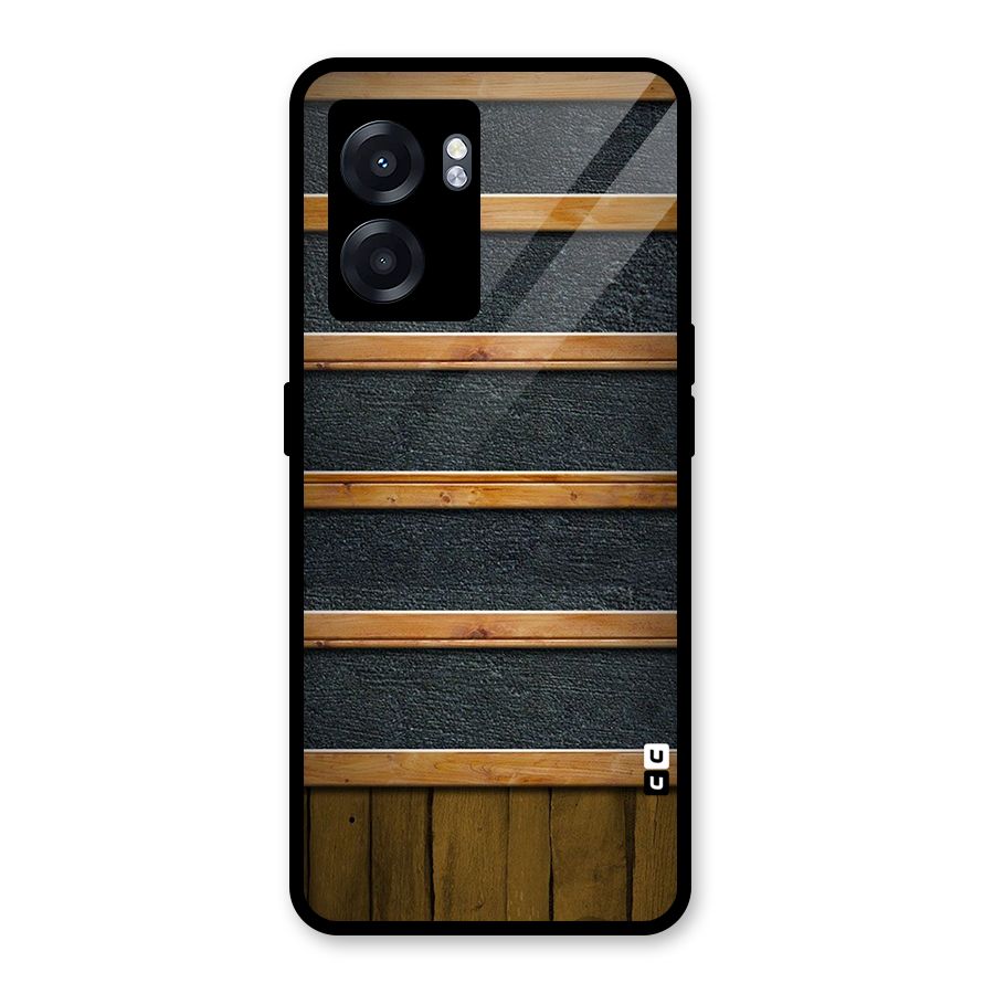 Wood Design Glass Back Case for Oppo K10 (5G)