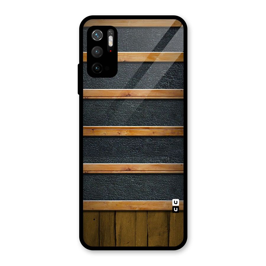 Wood Design Glass Back Case for Poco M3 Pro 5G