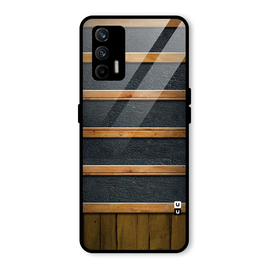 Wood Design Glass Back Case for Realme GT 5G