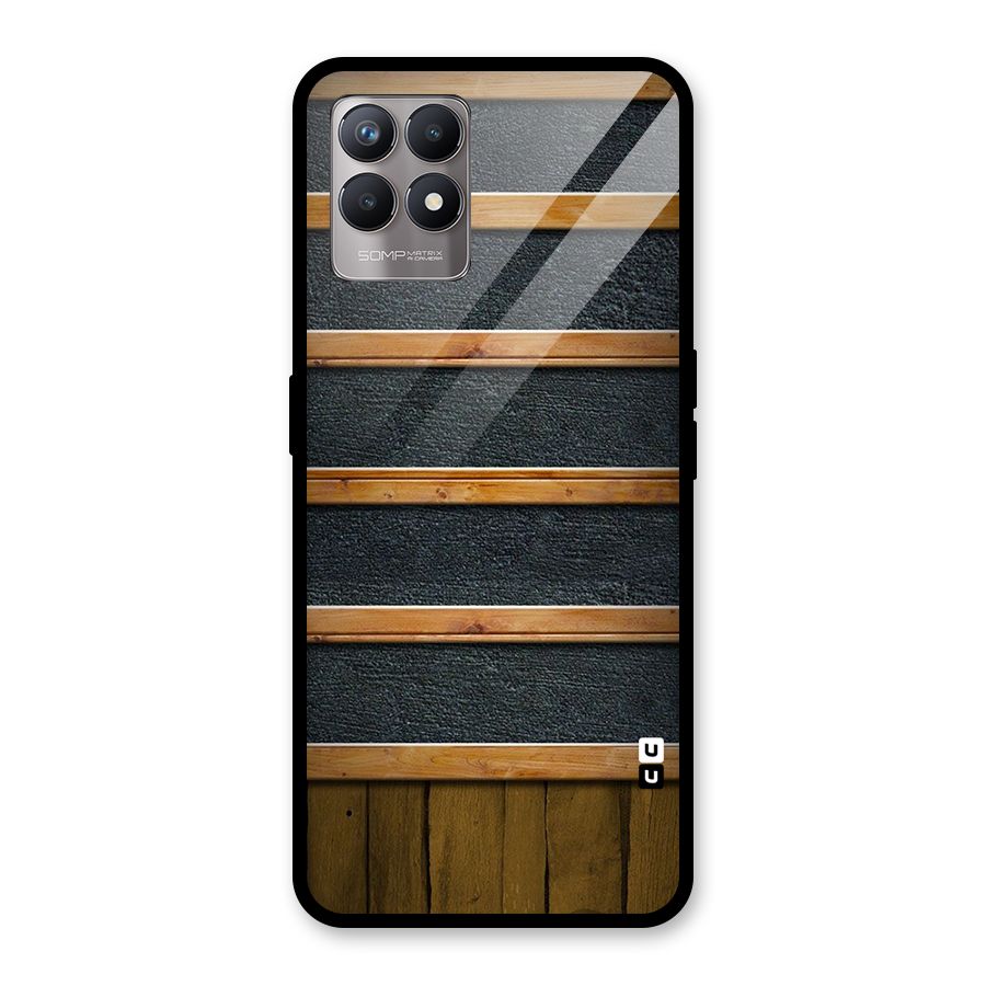 Wood Design Glass Back Case for Realme Narzo 50