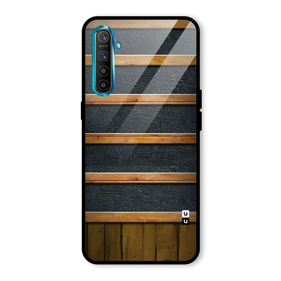 Wood Design Glass Back Case for Realme X2
