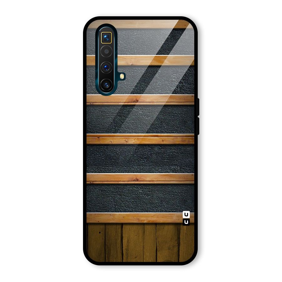 Wood Design Glass Back Case for Realme X3