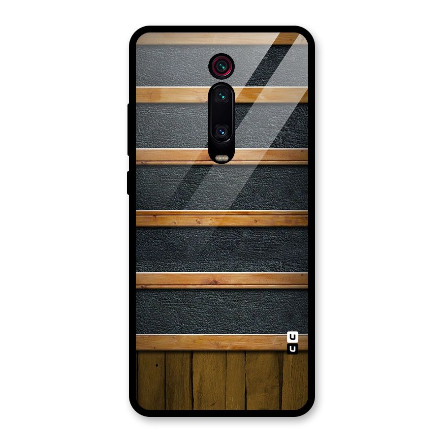 Wood Design Glass Back Case for Redmi K20