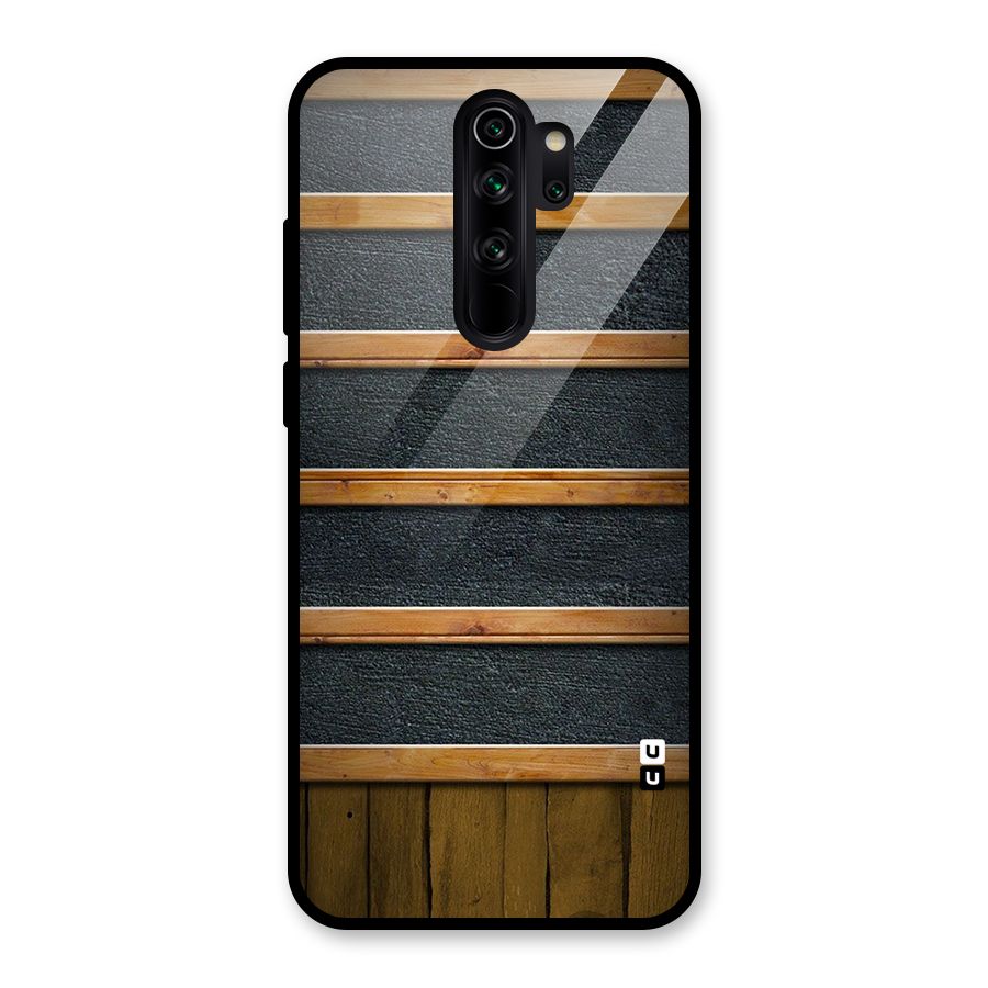 Wood Design Glass Back Case for Redmi Note 8 Pro