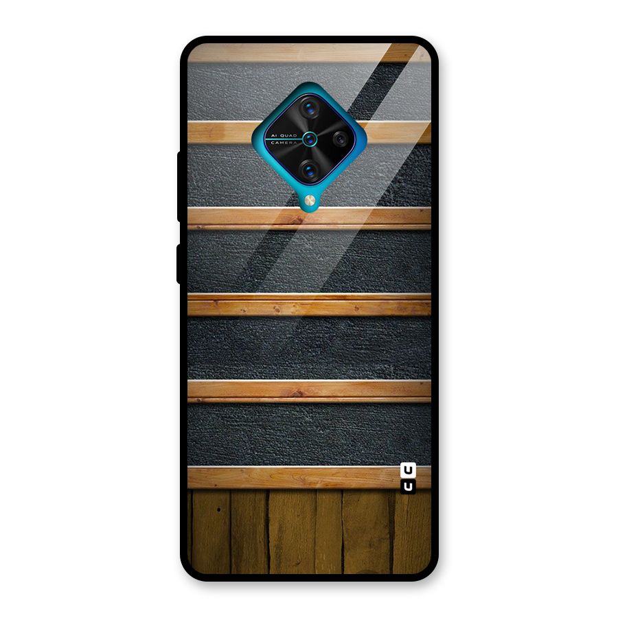 Wood Design Glass Back Case for Vivo S1 Pro