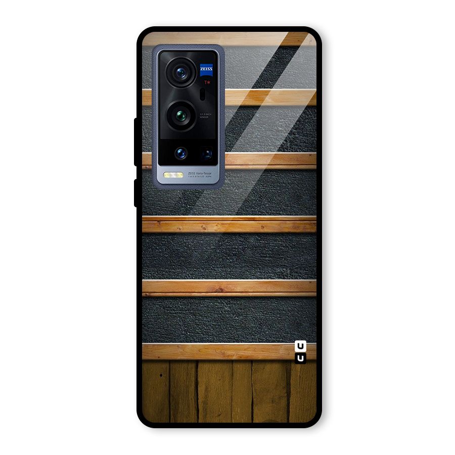 Wood Design Glass Back Case for Vivo X60 Pro Plus