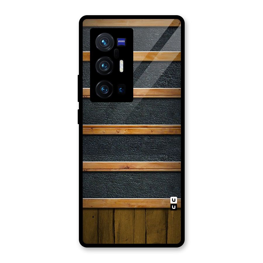 Wood Design Glass Back Case for Vivo X70 Pro Plus