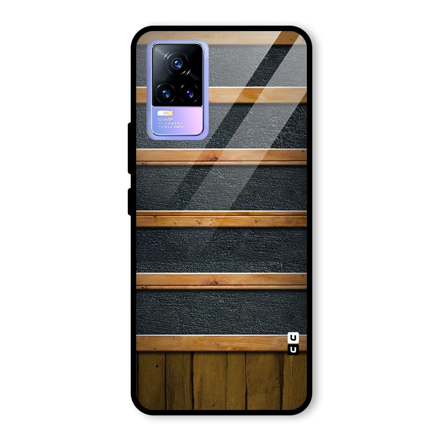 Wood Design Glass Back Case for Vivo Y73