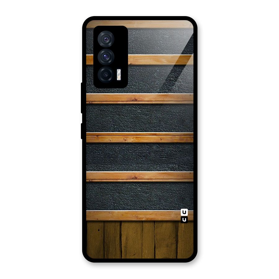 Wood Design Glass Back Case for Vivo iQOO 7 5G
