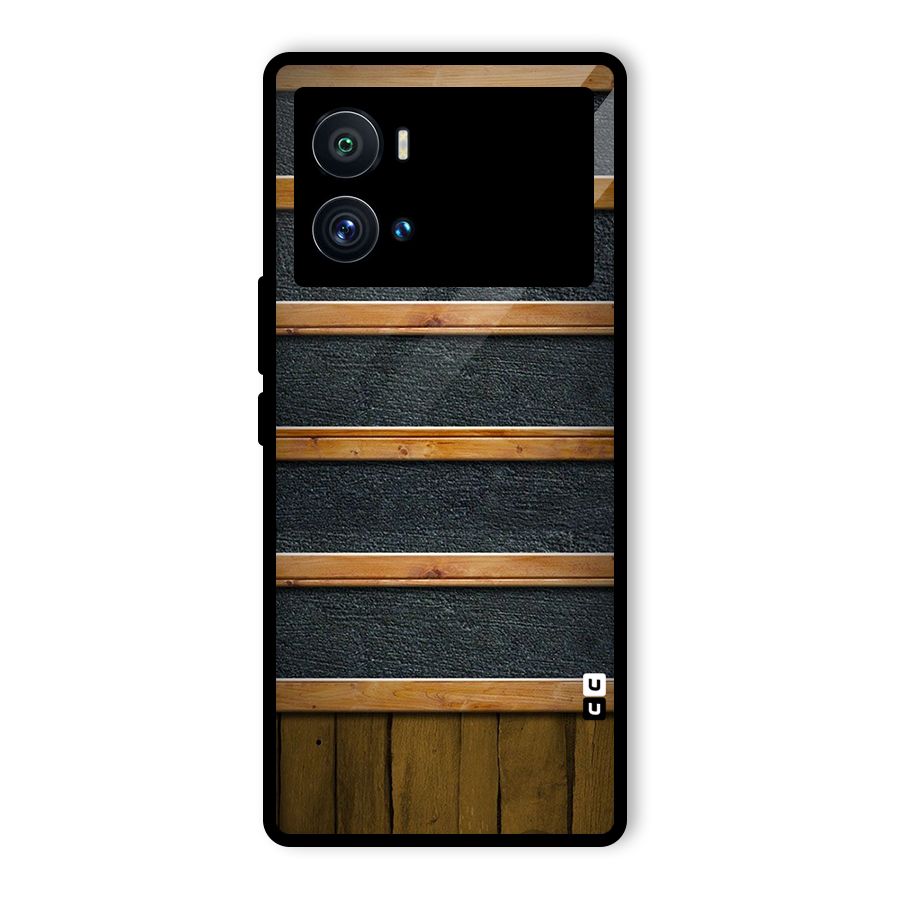Wood Design Glass Back Case for Vivo iQOO 9 Pro