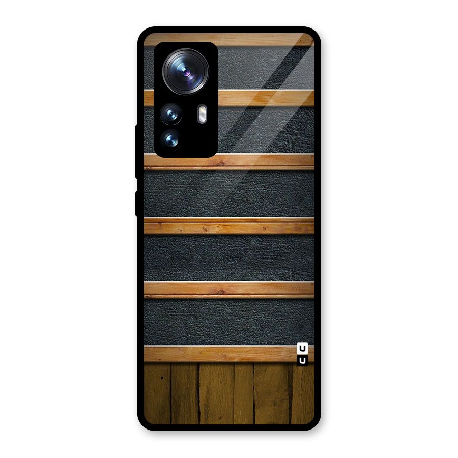 Wood Design Glass Back Case for Xiaomi 12 Pro