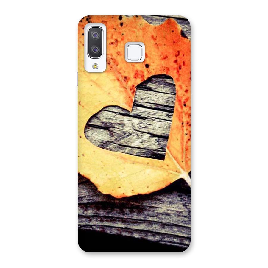 Wood Heart Leaf Back Case for Galaxy A8 Star